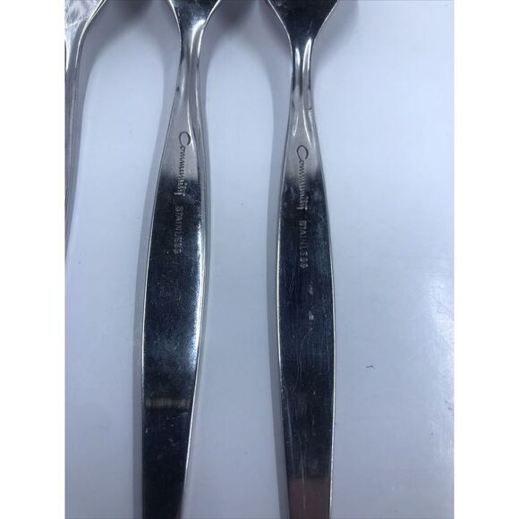 3 pcs Oneida Community Venetia Salad Fork Stainless Steel Burnished Handle. Read - Picture 8 of 13
